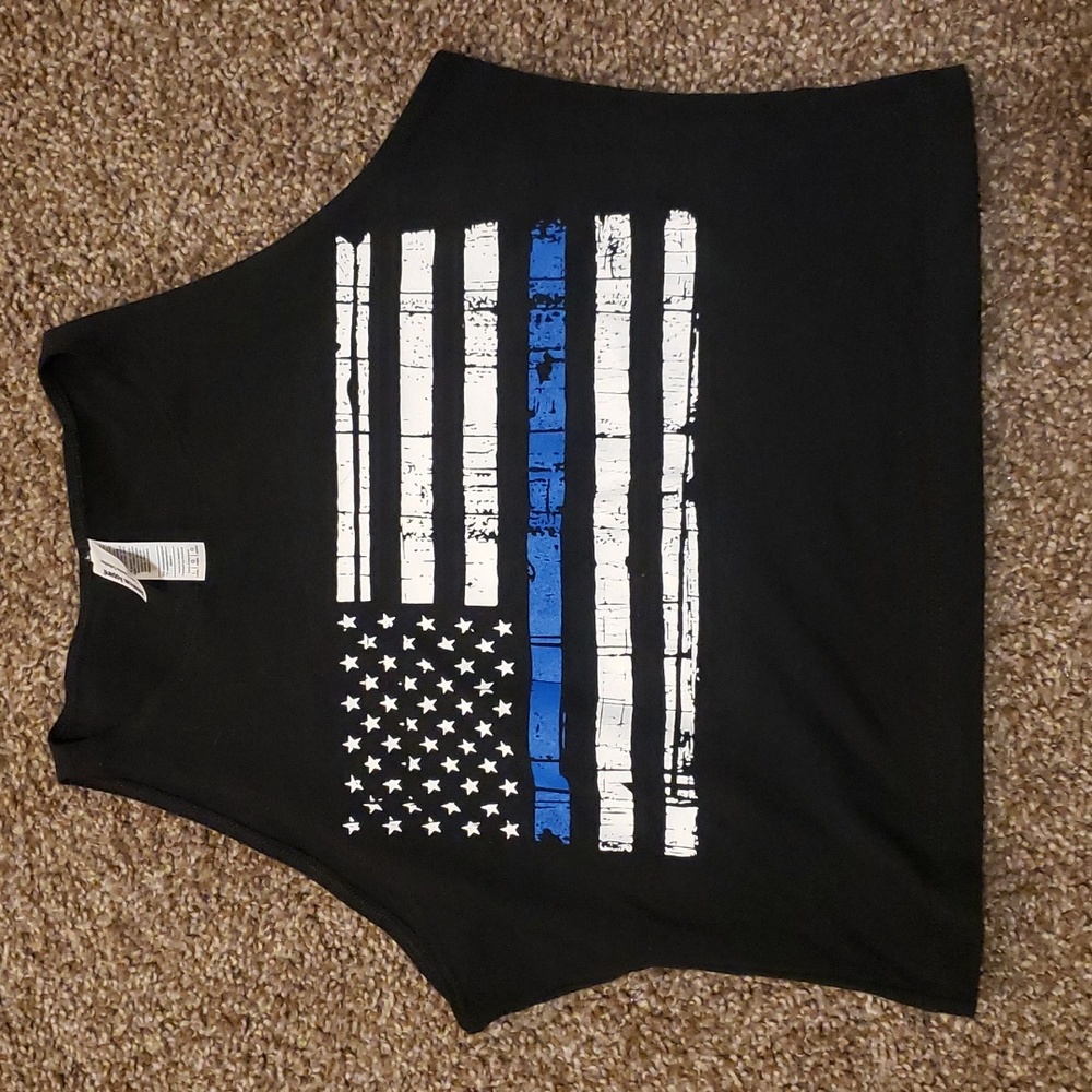 Blue Line Crop Top